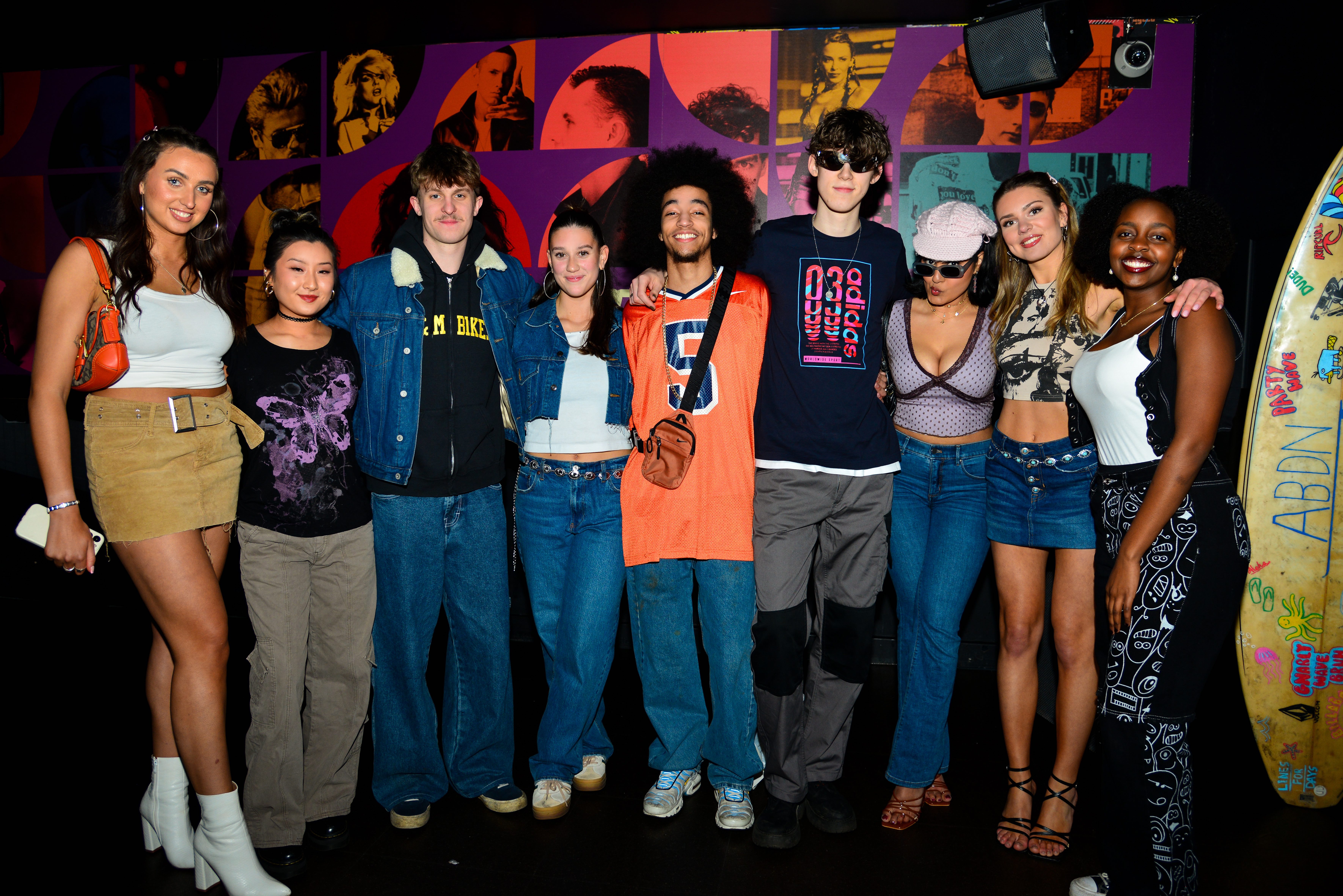 Group of young people at fashion event